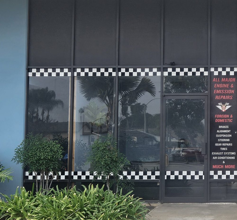 Service list on the shop windows